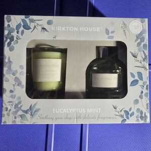 Kirkton House Eucalyptus Mint Candle & Diffuser Set - Green
